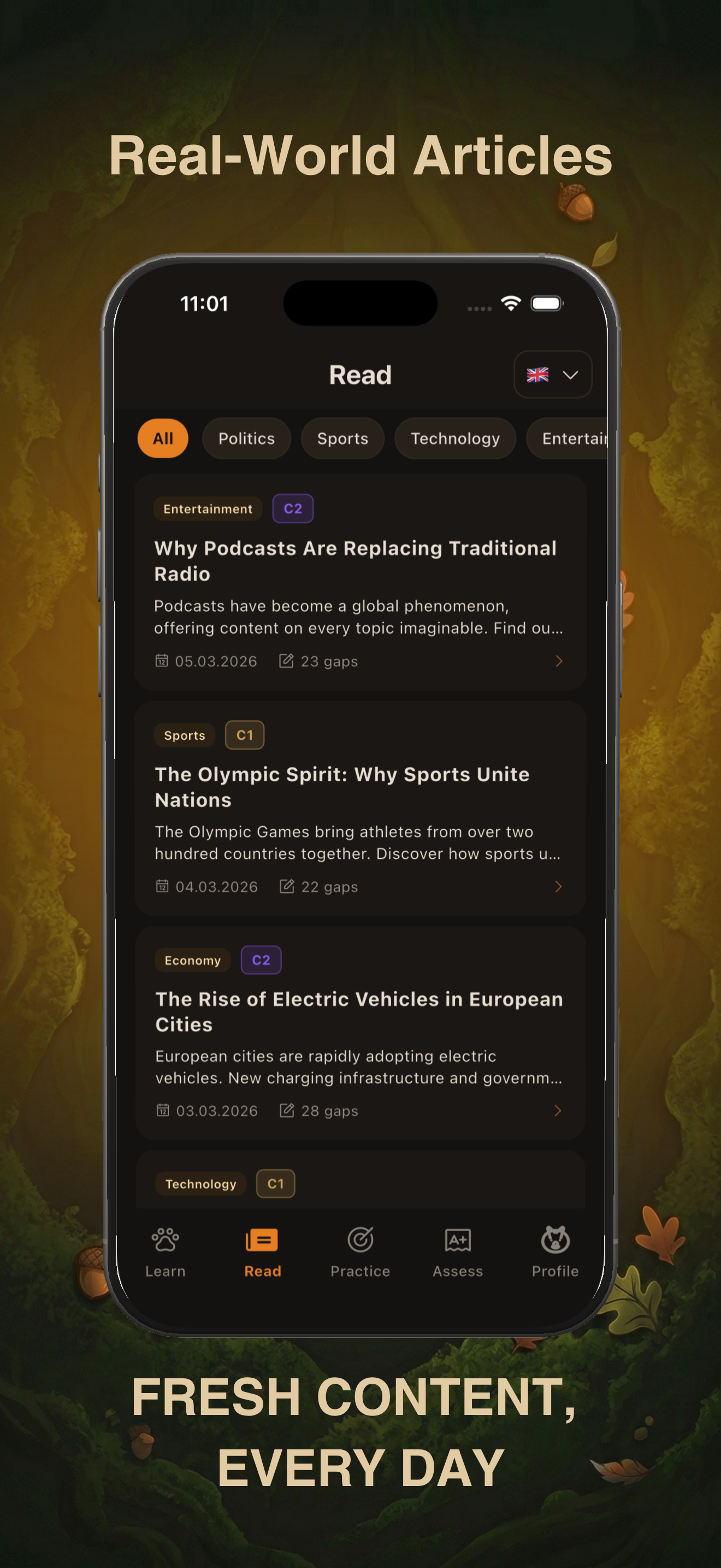 Real-World Articles, Every Day